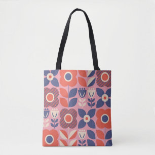 Retro-skandinavische florale nahtlose Elemente Tasche