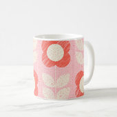 Retro skandinavische stilisierte bläserne Naht Kaffeetasse (VorderseiteRechts)