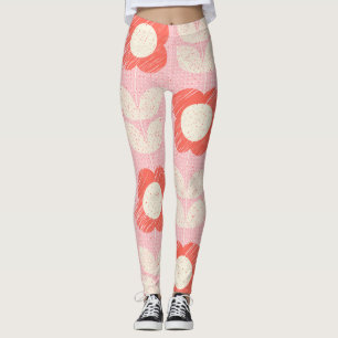 Retro skandinavische stilisierte bläserne Naht Leggings