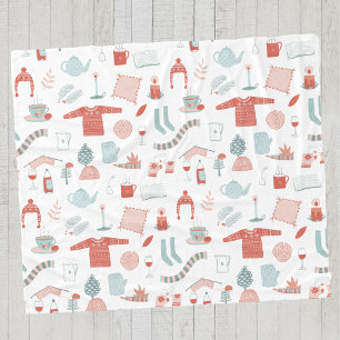 Retro skandinavisches Hygge Cozy Fleecedecke