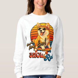 Retro Skate Corgi – Tony Bark™ – Smol & Rad  Sweatshirt