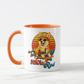 Retro Skate Corgi – Tony Bark™ – Smol & Rad  Tasse