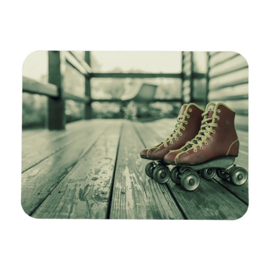 Retro-Skate für Vintage Rollen Magnet (Horizontal)