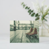 Retro-Skate für Vintage Rollen Postkarte (Stehend Vorderseite)