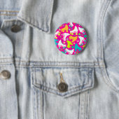 Retro Skate-heißes Rosa-Knopf-Button Button (Beispiel)