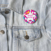 Retro Skate-heißes Rosa-kundenspezifischer Button (Beispiel)