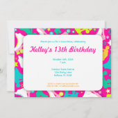 Retro-Skate individuelle Einladung "Let's Skate!" (Rückseite)