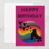 Retro-Skate kostenlos Feiertagskarte (Vorne/Hinten)