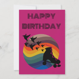 Retro-Skate kostenlos Feiertagskarte