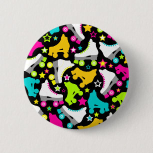 Retro Skate (Schwarzes) Button