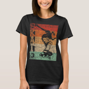 Retro Skate Skateboarder Skateboard Skateboarding T-Shirt