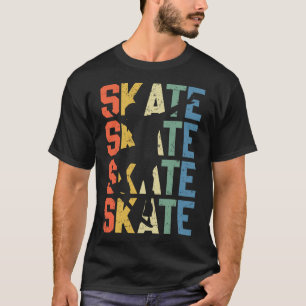 Retro Skate Skateboardfahren mit Tricks Lustig  T-Shirt