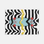Retro-Skateboard Fleecedecke (Vorderseite (Horizontal))
