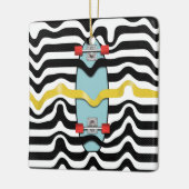 Retro-Skateboard Keramikornament (Links)