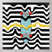 Retro-Skateboard Poster (Vorne)