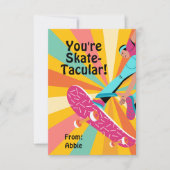 Retro Skateboard Valentine Einladung (Vorderseite)