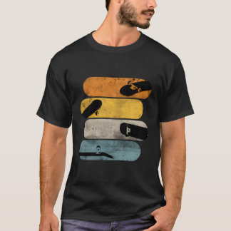 Retro-Skateboarder-Decks Skating Skateboard T-Shirt