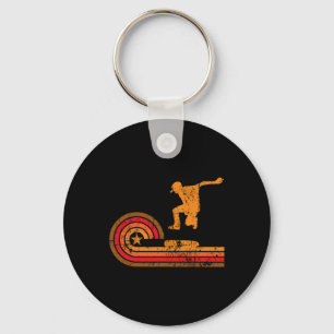 Retro-Skateboarder-Silhouette Skateboarding aus de Schlüsselanhänger
