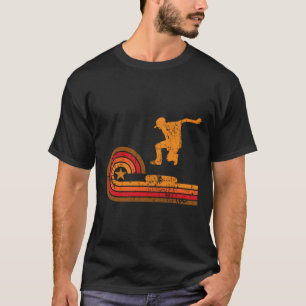 Retro-Skateboarder-Silhouette Skateboarding aus de T-Shirt