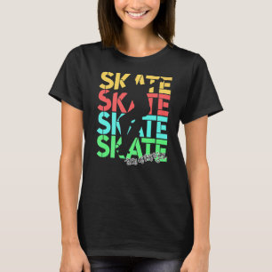 Retro Skateboarder Treppen sind da, um zu springen T-Shirt