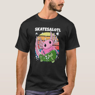 Retro-Skateboarding-Axolotl Skatesalotl Skater Axo T-Shirt
