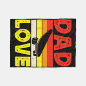 Retro Skateboarding Silhouette Skateboarder Skate Fleecedecke (Vorderseite (Horizontal))