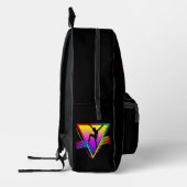Retro-Skateboarding-Silhouette Skater Bedruckter Rucksack (Links)