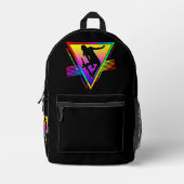 Retro-Skateboarding-Skater Bedruckter Rucksack (Vorderseite)