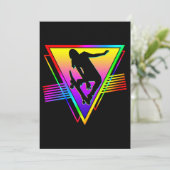 Retro-Skateboarding-Skater Einladung (Stehend Vorderseite)