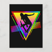 Retro-Skateboarding-Skater Postkarte (Vorderseite)