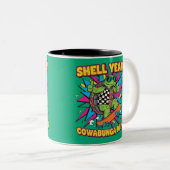 Retro Skateboarding Turtle Tasse - Funny Muschel Y (VorderseiteRechts)
