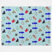 Retro Skaten Rink Decke (Vorderseite (Horizontal))