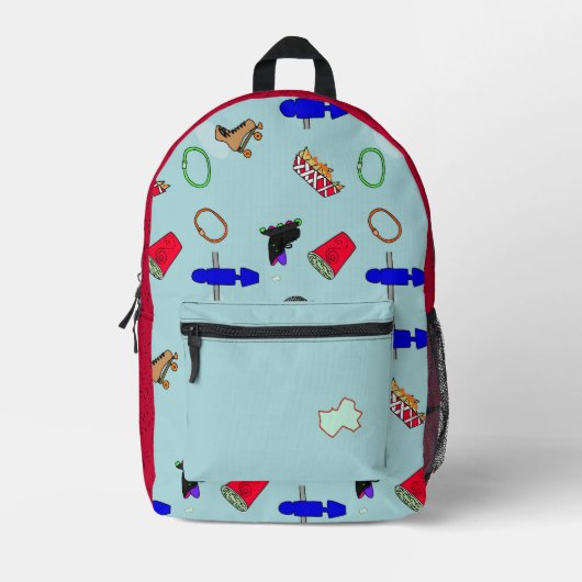 Retro Skaten Rink Rucksack (Vorderseite)