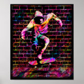 Retro-Skater - Skateboard - Vintages Skateboard Poster (Vorne)