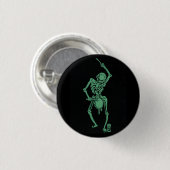 Retro Skeletal Drummer Button (Vorne & Hinten)