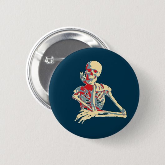 Retro Skeleton Button (Vorne & Hinten)