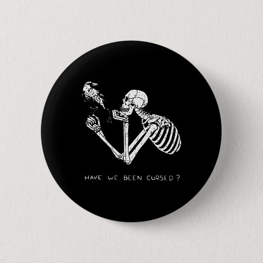 Retro Skeleton Halloween Kostümspass Beängstigende Button (Vorderseite)