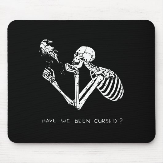 Retro Skeleton Halloween Kostümspass Beängstigende Mousepad (Vorne)