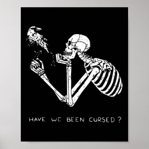 Retro Skeleton Halloween Kostümspass Beängstigende Poster