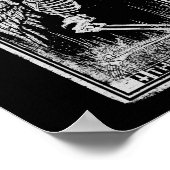 Retro Skeleton Knett Sinner Tarot Card Wicc Poster (Ecke)