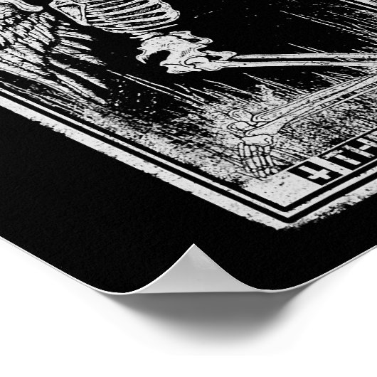 Retro Skeleton Knett Sinner Tarot Card Wicc Poster (Ecke)