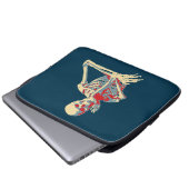 Retro Skeleton Laptopschutzhülle (Vorne Knopf)