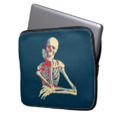 Retro Skeleton Laptopschutzhülle (Vorderseite Links)
