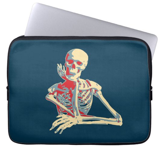 Retro Skeleton Laptopschutzhülle (Vorderseite)