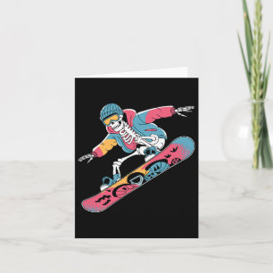 Retro Skeleton Snowboarden für Extreme Sports Lov Karte