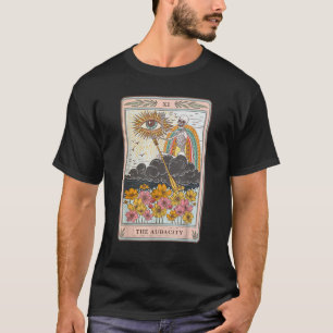 Retro-Skelett auf Wolke reitend Die Audacity Tarot T-Shirt