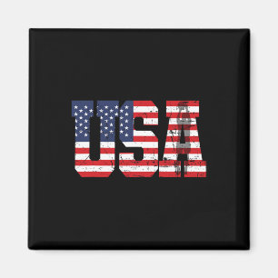 Retro-Skelett-Spieler-Silhouette Amerikanische Fla Magnet