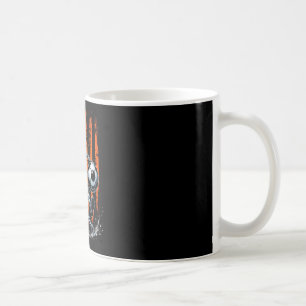 Retro-Skelett spielt Fußball USA-Flagge Gruselig H Kaffeetasse