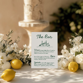 Retro Sketch handGezeichnet Bar Wedding Tabletop-Z Einladung