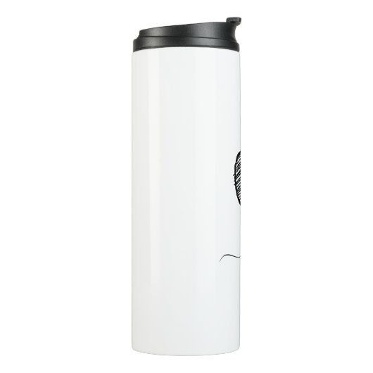 Retro Sketch Monogram Letter C, Thermal Tumbler Thermosbecher (Nach links gedreht)